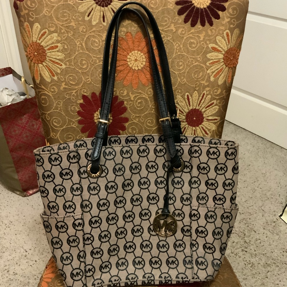 Michael Kors Black Monogram Tote